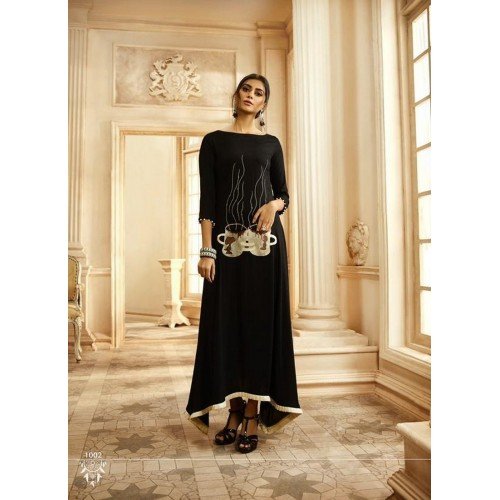 Long gown hotsell in black colour